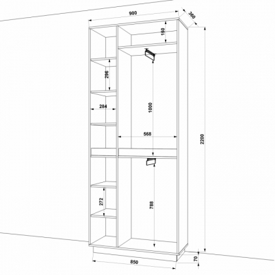 Шкаф распашной HOLD №11 (FLASHNIKA)