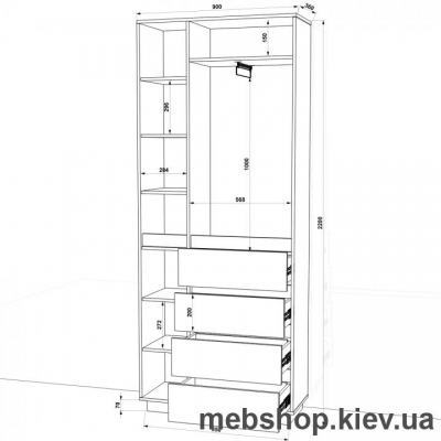 Шкаф распашной HOLD №13 (FLASHNIKA)
