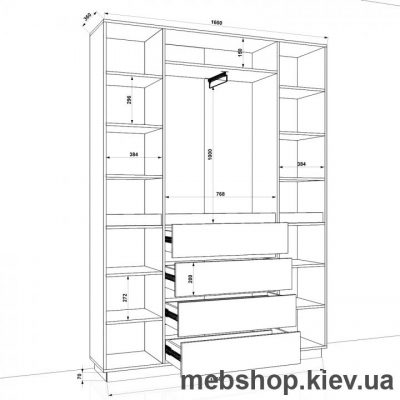 Шкаф распашной HOLD №18 (FLASHNIKA)