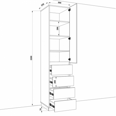 Шкаф распашной HOLD №27 (FLASHNIKA)