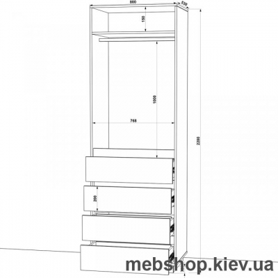 Шкаф распашной HOLD №35 (FLASHNIKA)