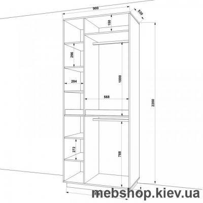 Шкаф распашной HOLD №37 (FLASHNIKA)