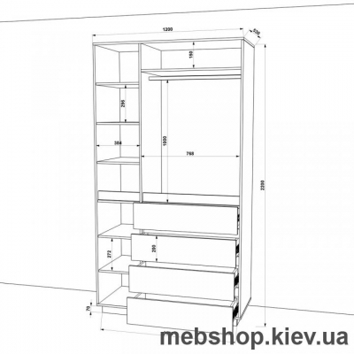 Шкаф распашной HOLD №41 (FLASHNIKA)