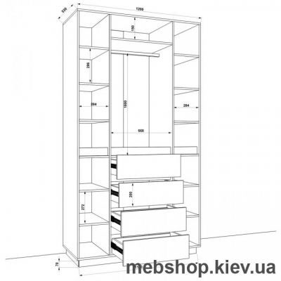 Шкаф распашной HOLD №46 (FLASHNIKA)