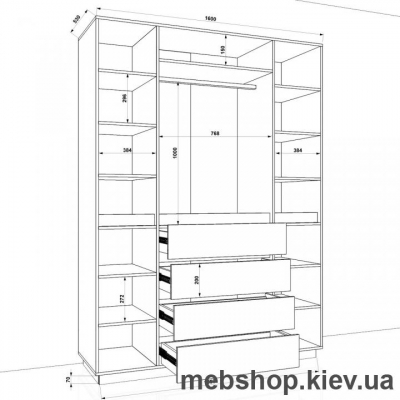 Шкаф распашной HOLD №47 (FLASHNIKA)