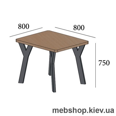 Стол Уно 4 ноги (Металл-Дизайн)