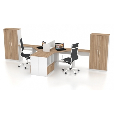 Купить Комплект офісних меблів FLASHNIKA Simpl 4 (4600мм x 1600мм x 1446мм). Фото