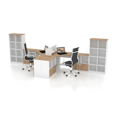 Купить Комплект офісних меблів FLASHNIKA Simpl 3 (4600мм x 1600мм x 1446мм). Фото