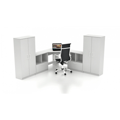 Купить Комплект офісних меблів FLASHNIKA Simpl 26.1 (2300мм x 2300мм x 1446мм). Фото