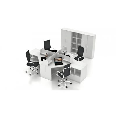 Купить Комплект офісних меблів FLASHNIKA Simpl 18.1 (3200мм x 1800мм x 1446мм). Фото