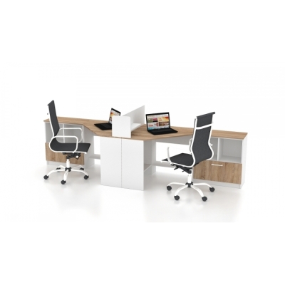 Купить Комплект офісних меблів FLASHNIKA Simpl 19 (3200мм x 900мм x 1050мм). Фото