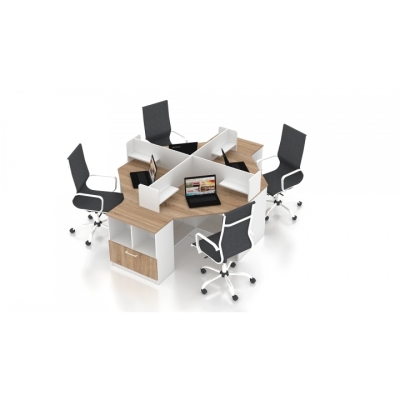 Купить Комплект офісних меблів FLASHNIKA Simpl 16 (1800мм x 2500мм x 1050мм). Фото