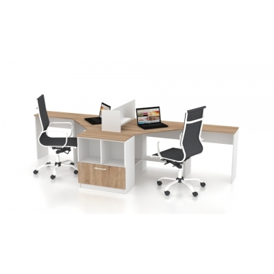 Купить Комплект офісних меблів FLASHNIKA Simpl 8 (3200мм x 1250мм x 750мм). Фото