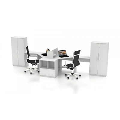Купить Комплект офісних меблів FLASHNIKA Simpl 6.1 (4600мм x 1250мм x 1446мм). Фото