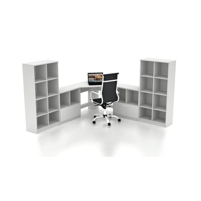 Купить Комплект офісних меблів FLASHNIKA Simpl 25.1 (2300мм x 2300мм x 1446мм). Фото