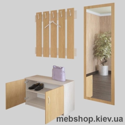 Прихожая  Комфорт 10 (Дуб Сонома/Нимфея Альба) №480
