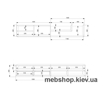 Гостиная № 17 Флешника (ДСП Нимфея Альба / МДФ Белый глянец) №899