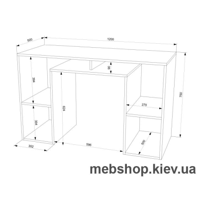 Компьютерный стол Lega-25 (Нимфея Альба) №910