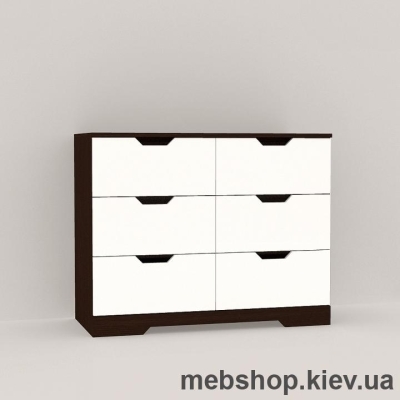 Комод FLASHNIKA 18 (Дуб Венге/МДФ белый глянец) №938