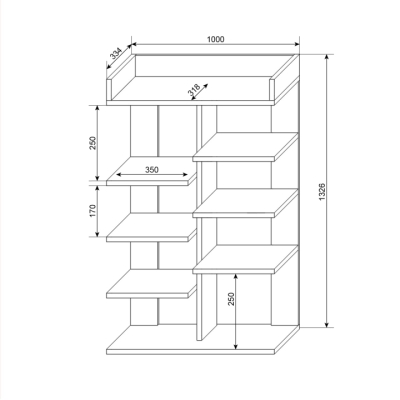 Тумба для взуття FLASHNIKA ТДВ-42 (556мм x 334мм x 910мм)