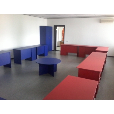 Комплект меблів для офісу (синій/червоний) індивідуальне замовлення №222 (0мм x 0мм x 0мм)