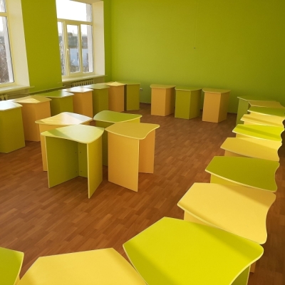 Меблі для дитячого садка (салатовий/жовтий) індивідуальне замовлення №88 (0мм x 0мм x 0мм)