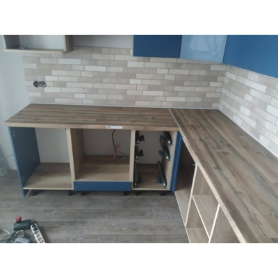 Кухня (синій/дуб Сонома) індивідуальне замовлення №349 (0мм x 0мм x 0мм)