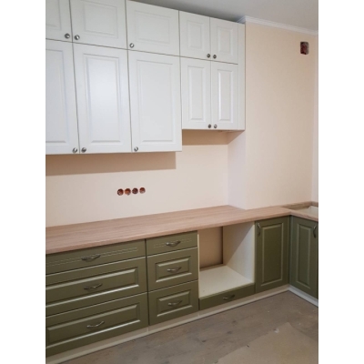 Кухня (білий/молочний/оливковий) індивідуальне замовлення №120 (0мм x 0мм x 0мм)