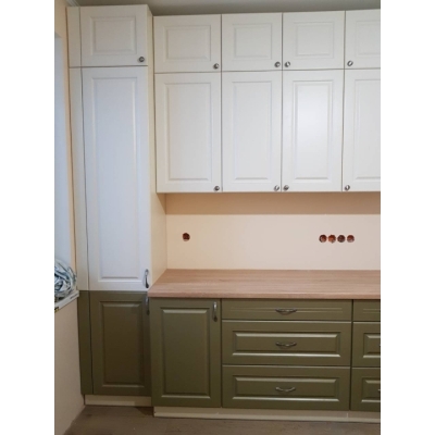 Кухня (білий/молочний/оливковий) індивідуальне замовлення №120 (0мм x 0мм x 0мм)