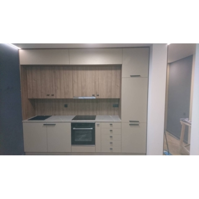 Кухня (молочний/дуб Лімберг) індивідуальне замовлення №173 (0мм x 0мм x 0мм)