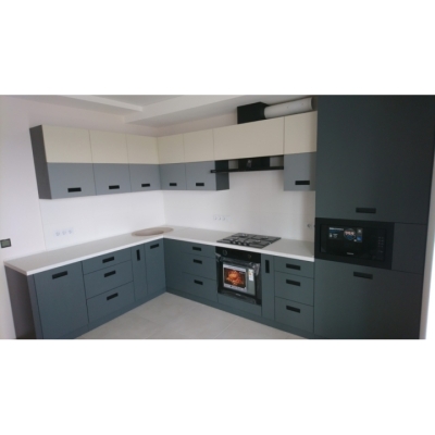 Кухня (синьо-зелений/молочний) індивідуальне замовлення №172 (0мм x 0мм x 0мм)