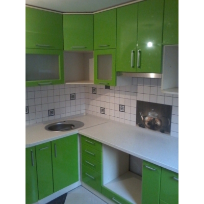 Кухня (салатовий/білий) індивідуальне замовлення №157 (0мм x 0мм x 0мм)