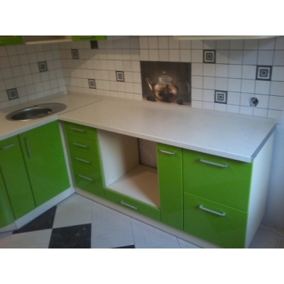 Кухня (салатовий/білий) індивідуальне замовлення №157 (0мм x 0мм x 0мм)