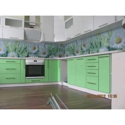 Кухня (салатовий/білий) індивідуальне замовлення №165 (0мм x 0мм x 0мм)