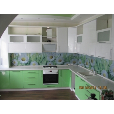 Кухня (салатовий/білий) індивідуальне замовлення №165 (0мм x 0мм x 0мм)