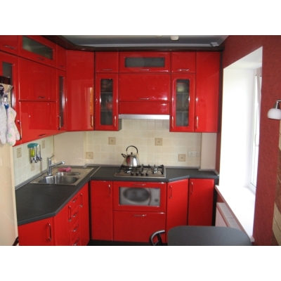 Кухня (червоний) індивідуальне замовлення №191 (0мм x 0мм x 0мм)