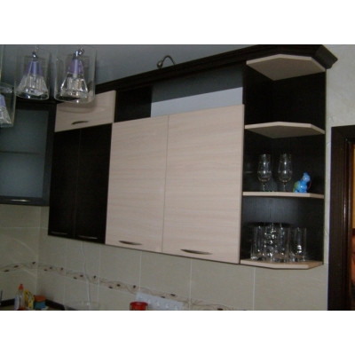 Кухня (молочний/дуб Венге) індивідуальне замовлення №135 (0мм x 0мм x 0мм)