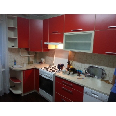 Купить Кухня (червоний/білий) індивідуальне замовлення №143 (0мм x 0мм x 0мм). Фото
