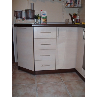 Кухня (молочний/дуб Венге) індивідуальне замовлення №204 (0мм x 0мм x 0мм)