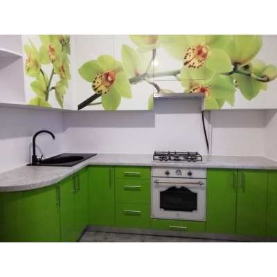 Кухня (салатовий/білий) індивідуальне замовлення №102 (0мм x 0мм x 0мм)