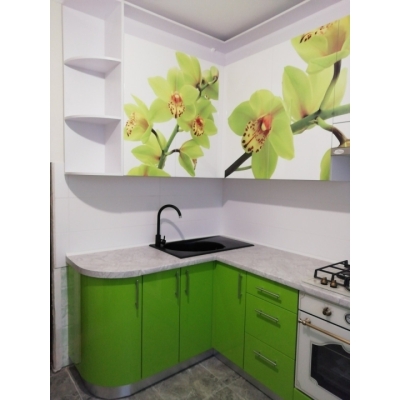 Кухня (салатовий/білий) індивідуальне замовлення №102 (0мм x 0мм x 0мм)