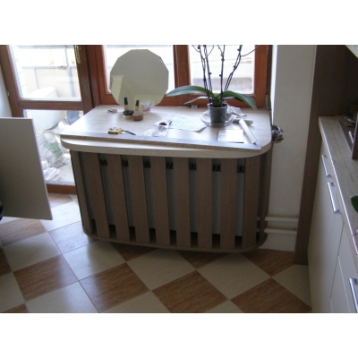 Кухня (молочний/дуб Лімберг) індивідуальне замовлення №132 (0мм x 0мм x 0мм)