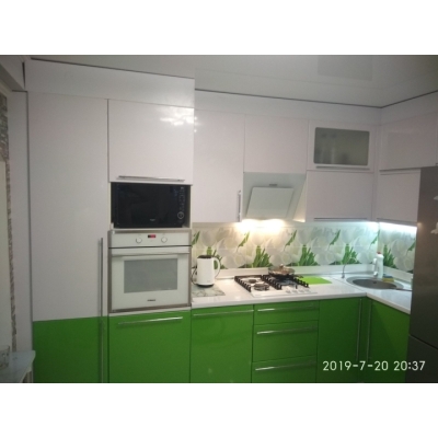 Кухня (салатовий/білий) індивідуальне замовлення №130 (0мм x 0мм x 0мм)