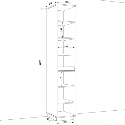 Шафа розпашна FLASHNIKA HOLD №20d (400мм x 550мм x 2200мм)