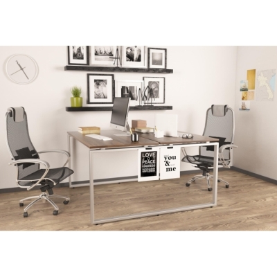 Двойной письменный стол Loft design Q-140 Орех Модена