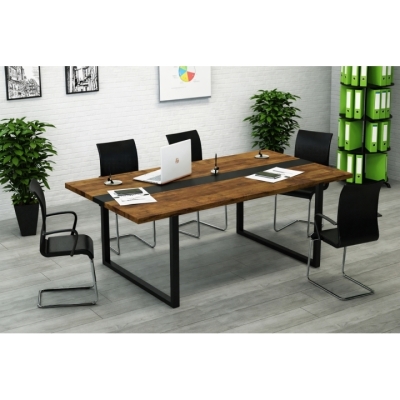 Конференц стол для переговоров КСЛВ-1/36 (2050x1100x765) Файервуд Гамма стиль