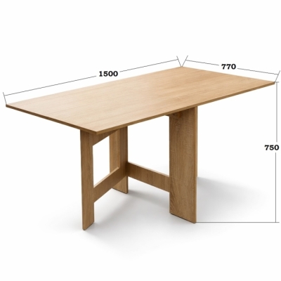  Стол-книжка "Слим" Дуб Сонома (90x770x750) Дуб Сонома Гамма стиль 
