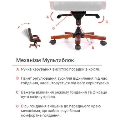 Кресло АКЛАС Артур EX MB Коричневое