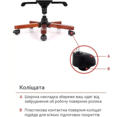 Кресло АКЛАС Артур EX MB (Кожа LC-A Black/PU Black)