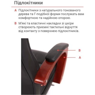 Кресло АКЛАС Артур EX MB (Кожа LC-A Black)